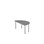 12:38 Pöytä Akustik Laminaatti, puolipyöreä 120/60 cm, hopea jalusta