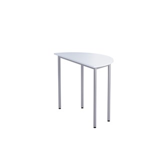 12:38 BX Pöytä DL, puolipyöreä, 120/60 cm, hopea jalusta