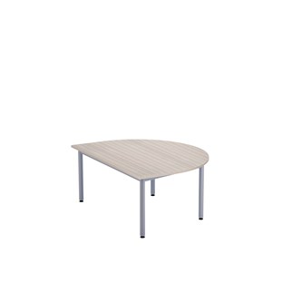 12:38 BX Pöytä HT, puolipyöreä 120/90 cm, hopea jalusta