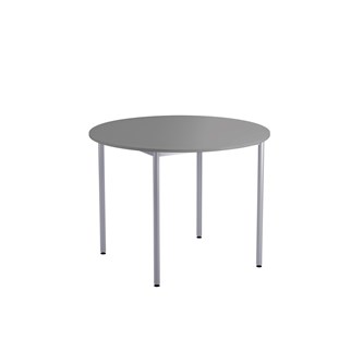12:38 BX Pöytä Akustik Optimal Laminaatti, ∅120 cm, hopea jalusta