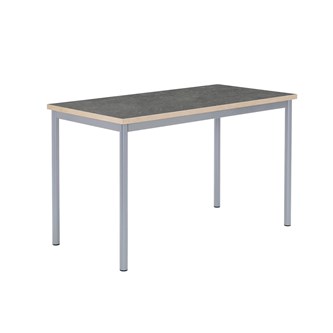 12:38 BX Pöytä Akustik Linoleum, 180x70 cm, hopea jalusta
