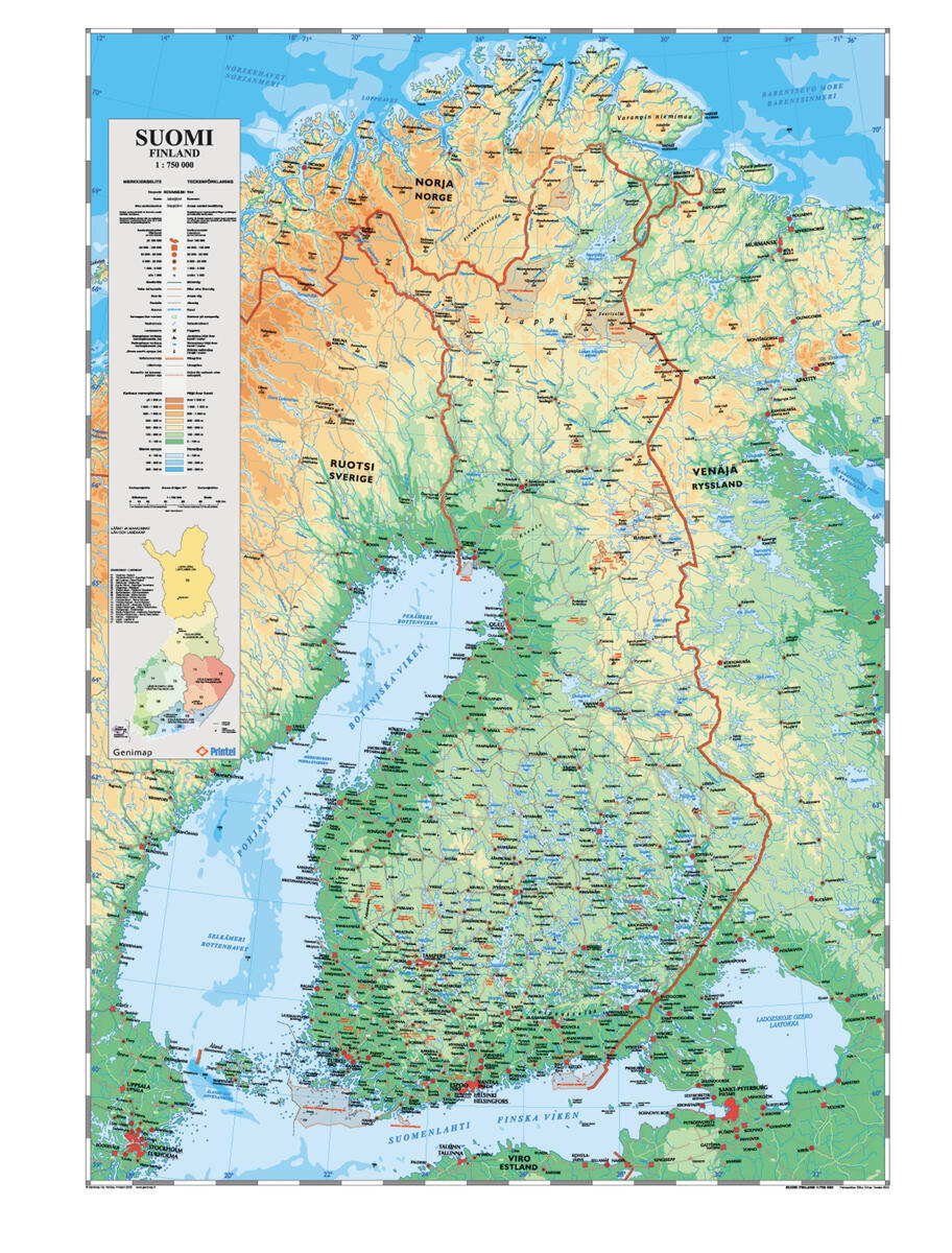 suomen kartta Suomen kartta, riiputettava   Lekolar Suomi suomen kartta