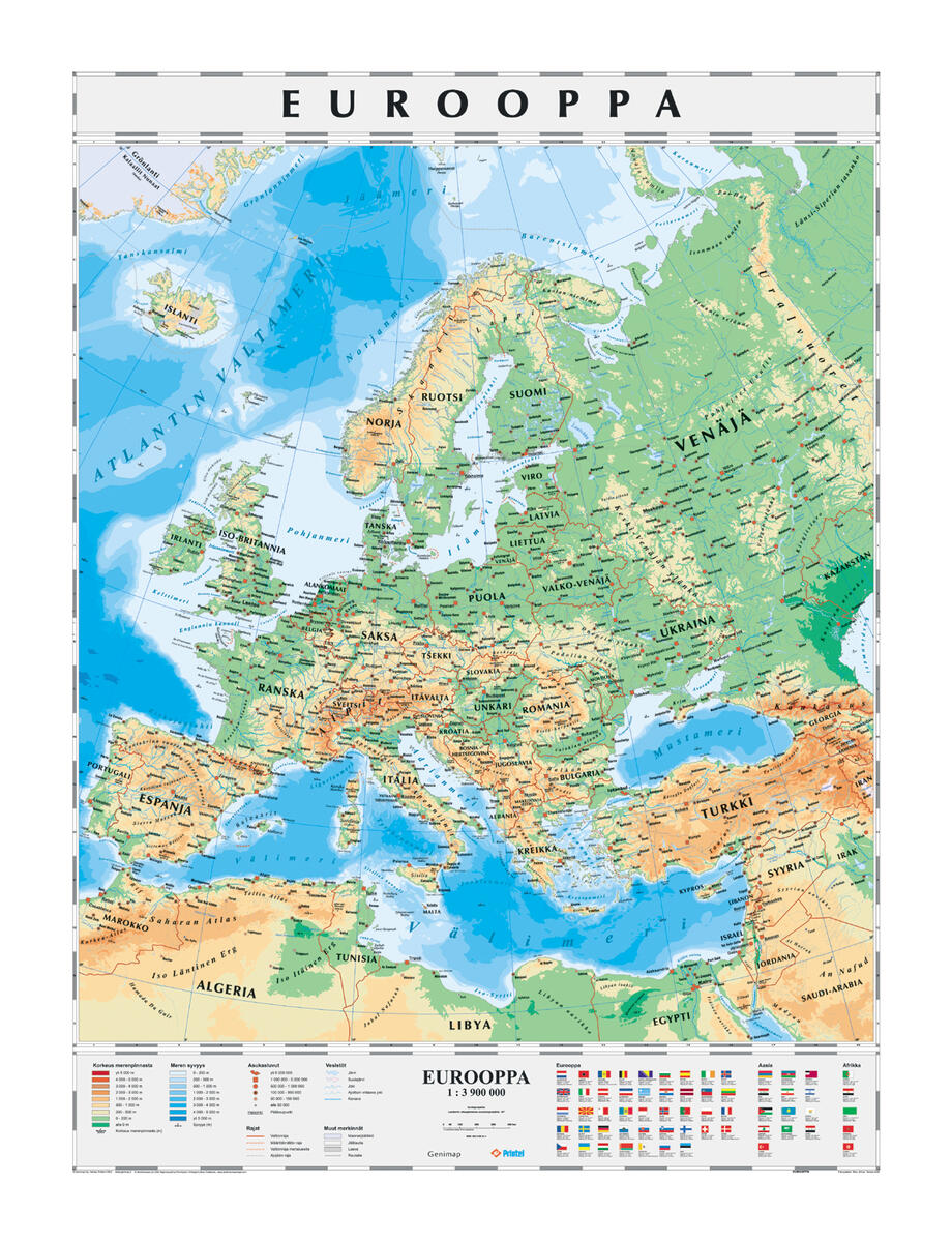 Euroopan kartta, riiputettava - Lekolar Suomi