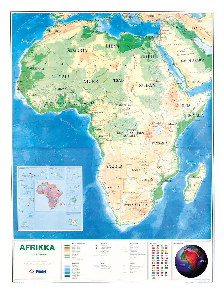 Afrikan Kartta Riiputettava Lekolar Suomi Afrikan Kartta Riiputettava Lekolar Suomi