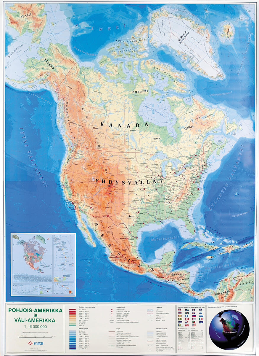 pohjois amerikka kartta Pohjois Amerikan kartta, liukuvaunussa   Lekolar Suomi pohjois amerikka kartta