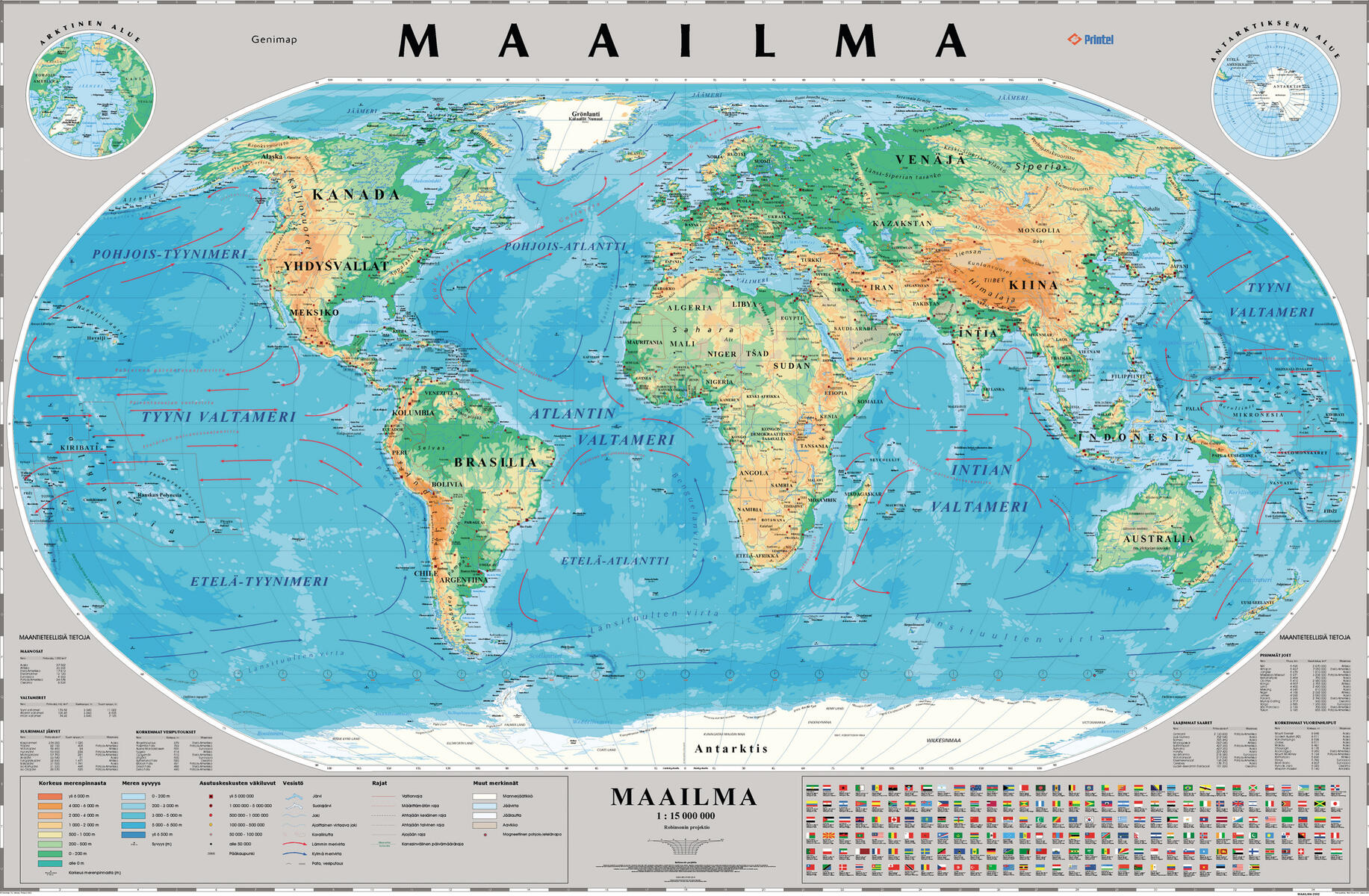 kartta Maailman kartta, riiputettava   Lekolar Suomi kartta