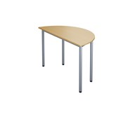 12:38 Pöytä DL, puolipyöreä, 120/60 cm, hopea jalusta