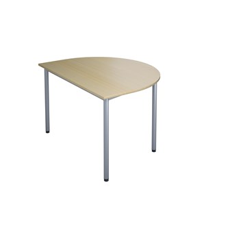 12:38 FSC BX Pöytä DL, puolipyöreä 120/90 cm, hopea jalusta