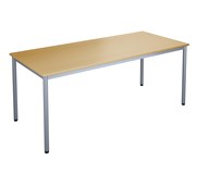 12:38 Pöytä DL, 180x80 cm, hopea jalusta