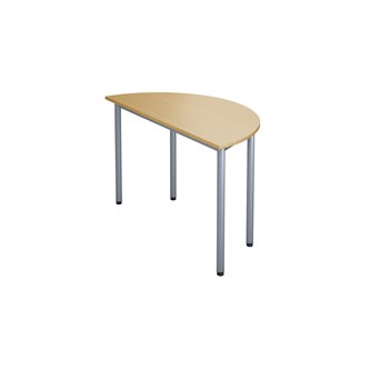 12:38 FSC Pöytä HT, puolipyöreä 120/60 cm, hopea jalusta