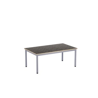12:38 BX Pöytä Akustik Optimal Linoleum, 120x70 cm, hopea jalusta