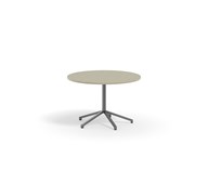 Pilare pöytä, akustik linoleum, Ø 110 cm, hopea jalusta