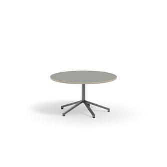 Pilare pöytä, akustik linoleum, Ø 110 cm, hopea jalusta