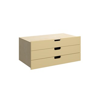 Fixa laatikosto vedinkololla 3:1, 3 laatikkoa, syvyys 45 cm