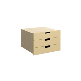 Fixa laatikosto vedinkololla 2:1, 3 laatikkoa, syvyys 57 cm
