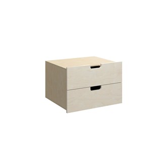 Fixa laatikosto vedinkololla 2:1, 2 laatikkoa, syvyys 45 cm