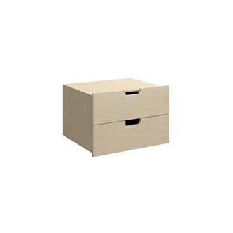 Fixa laatikosto vedinkololla 2:1, 2 laatikkoa, syvyys 45 cm