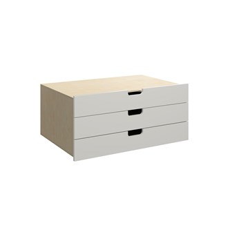 Fixa laatikosto vedinkololla 3:1, 3 laatikkoa, syvyys 57 cm