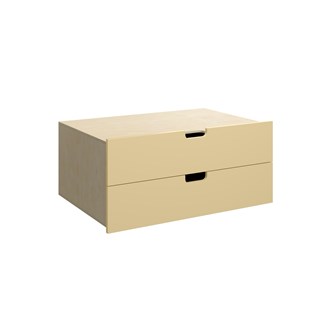 Fixa laatikosto vedinkololla 3:1, 2 laatikkoa, syvyys 57 cm