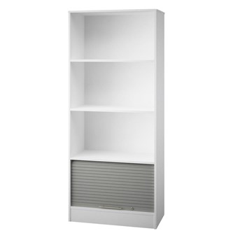 Ordna 190 kaappi, 1 rulo, 3 avohyllyä, valkoinen