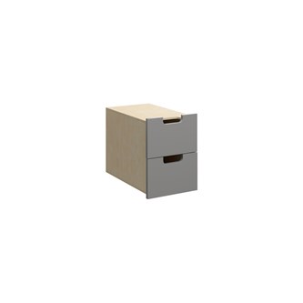 Fixa laatikosto vedinkololla 1:1, 2 laatikkoa, syvyys 45 cm