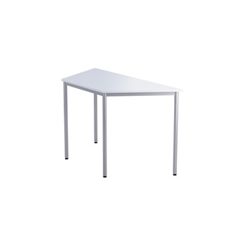 12:38 Pöytä HT, puolisuunnikas 160x80x80 cm, hopea jalusta
