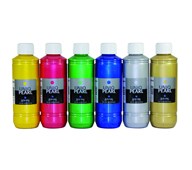 Askarteluvärilajitelma helmiäisvärit, 6 x 250 ml