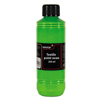 Tekstiilivärilajitelma Lekolar, neon 4 x 250 ml