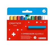 Akvarelliliidut Caran d'Ache Swisscolor, 10 väriä