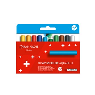 Akvarelliliitu Caran d'Ache Swisscolor, 10 väriä