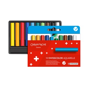 Akvarelliliitu Caran d'Ache Swisscolor, 10 väriä