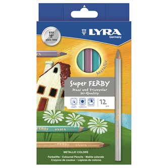 Värikynä Lyra Super Ferby Metallic, 12 väriä
