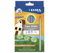 Värikynä Lyra Super Ferby Metallic, 12 väriä
