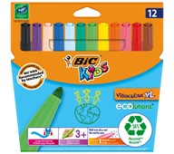 Kuitukärkikynä BIC Kids Visacolor XL, 12 väriä