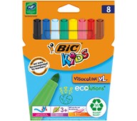 Kuitukärkikynä BIC Kids Visacolor XL, 8 väriä