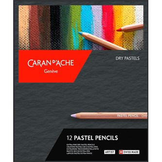 Pastellikynät, Caran d'Ache, 12 väriä