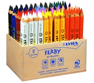 Värikynä lyhyt, Lyra Ferby 12 väriä x 8 kpl ja kynäteline
