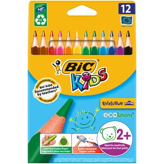 Värikynä Bic Kids Evolution, 12 väriä