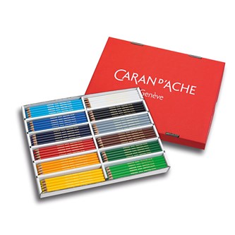 Värikynä Caran d'Ache, 12 väriä x 20 kpl ja pahvipakkaus