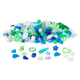 Muovihelmet, vihreä/siniset, 400 g