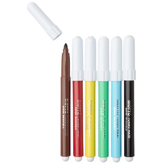 Kuitukärkikynä Giotto Turbo Maxi, 6 väriä