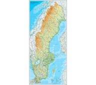 Seinäkartta Sverige, ruotsinkielinen
