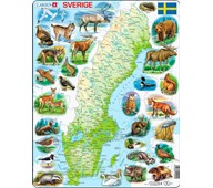Suomi, kartta ja eläimet