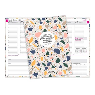 Varhaiskasvatuksen ja esiopetuksen päiväkirjakalenteri, koko A4