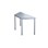 12:38 Pöytä HT, puolisuunnikas 120x60x60 cm, hopea jalusta