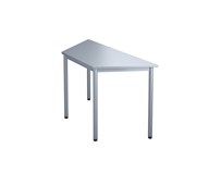 12:38 Pöytä HT, puolisuunnikas 120x60x60 cm, hopea jalusta