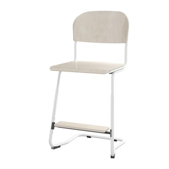 Matte FSC BX -tuoli IK 45/63 cm, iso istuin, valkoinen jalusta