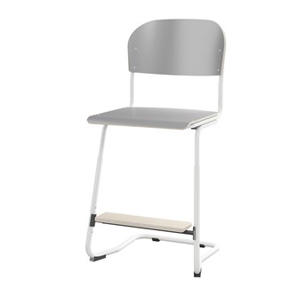 Matte FSC BX -tuoli IK 45/63 cm, iso istuin, valkoinen jalusta