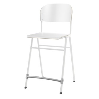 Matte 65 tuoli, iso istuin, valkoinen runko