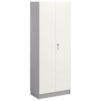Norden FSC materiaalikaappi 2 umpiovea L80xS47xK210 cm, vaaleanharmaa
